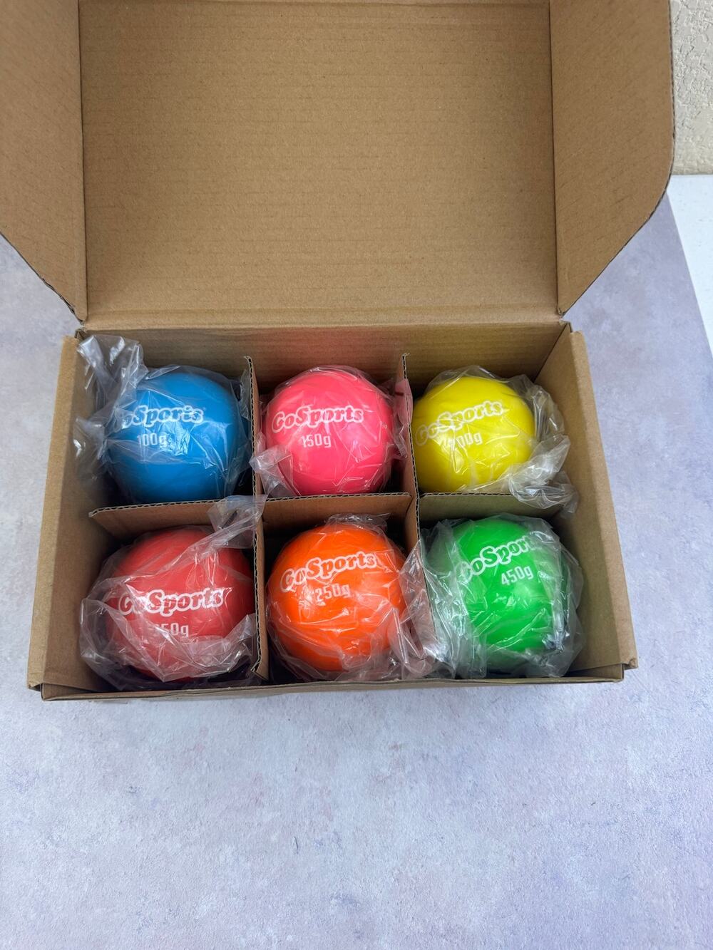 GoSports Plyo Weighted Balls for Baseball/Softball Various Weights 6 Ball Set